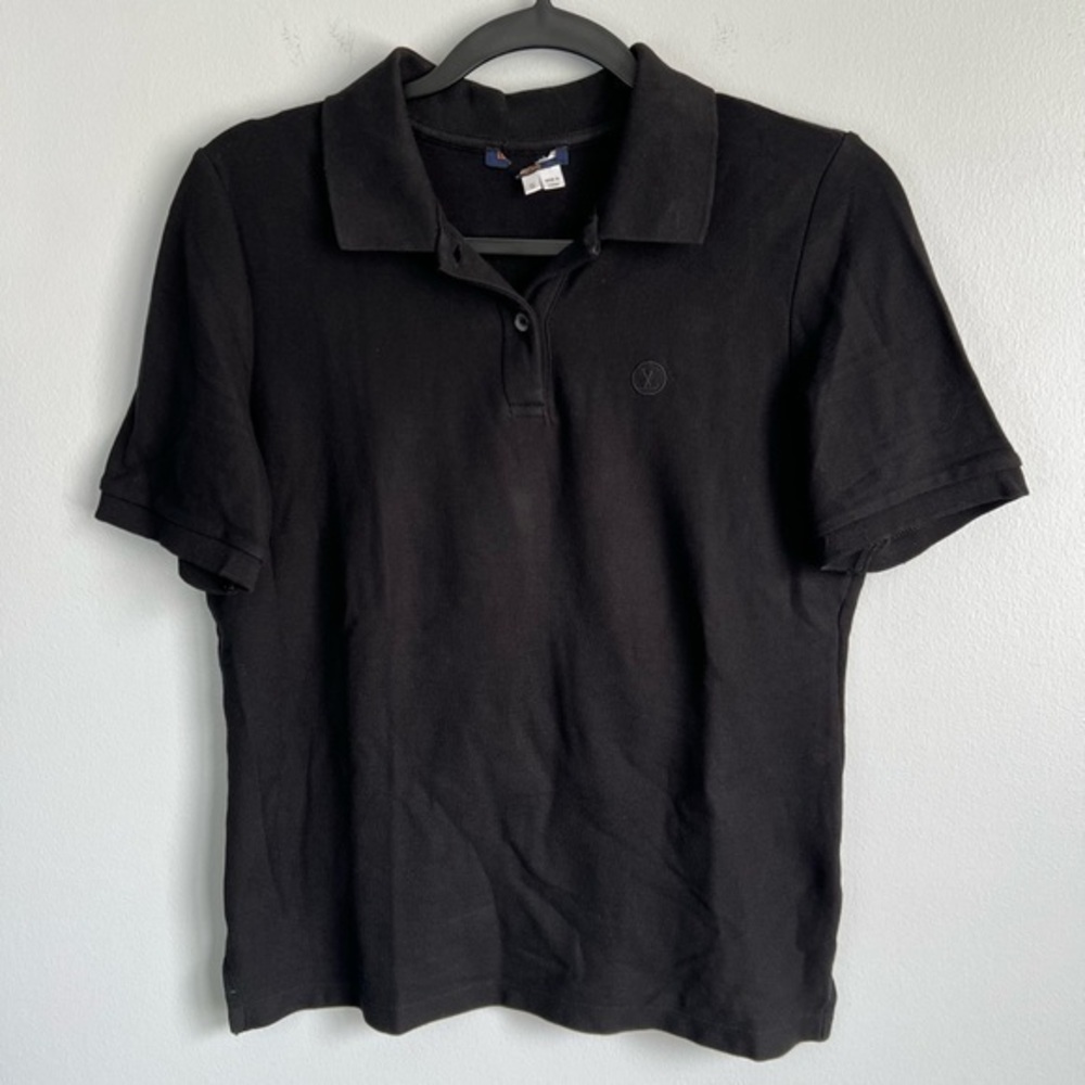 Louis Vuitton Women’s S • Black Uniform Polo Shirt Embroidered Logo.